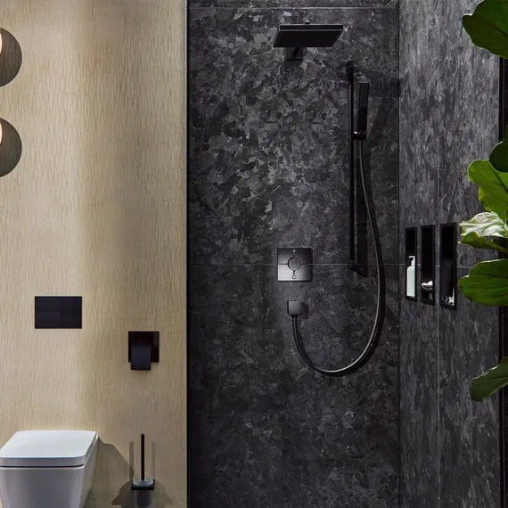Змішувач прихованого монтажу Hansgrohe ShowerSelect Comfort E чорний матовий 15572670