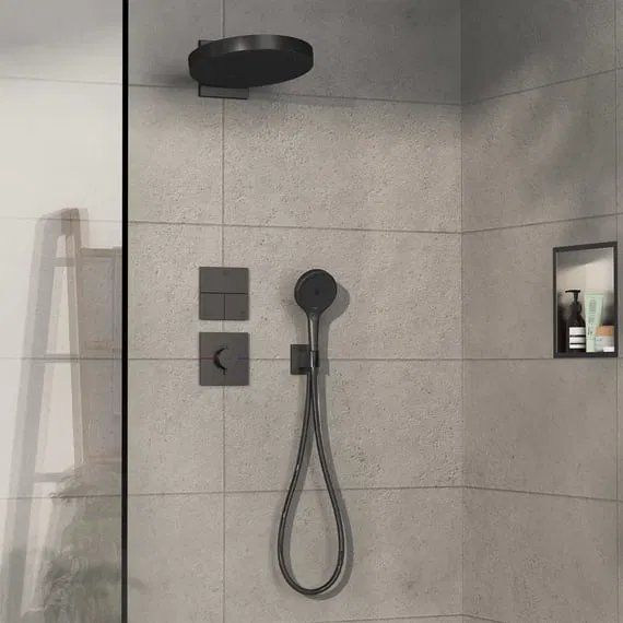 Змішувач прихованого монтажу Hansgrohe ShowerSelect Comfort E чорний матовий хром 15575340