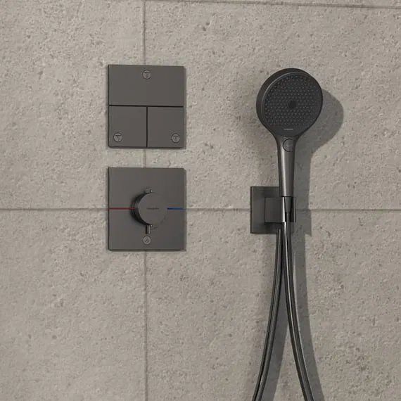 Змішувач прихованого монтажу Hansgrohe ShowerSelect Comfort E чорний матовий хром 15575340