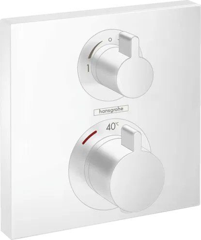 Змішувач прихованого монтажу Hansgrohe Ecostat білий матовий 15714700