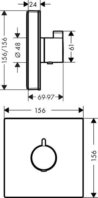 Змішувач прихованого монтажу Hansgrohe ShowerSelect білий матовий 15734400
