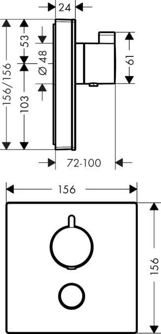 Змішувач прихованого монтажу Hansgrohe ShowerSelect білий матовий 15735400