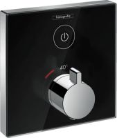 Змішувач прихованого монтажу Hansgrohe ShowerSelect Glass чорний/хром15737600