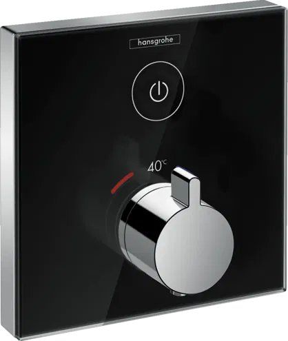 Змішувач прихованого монтажу Hansgrohe ShowerSelect Glass чорний/хром15737600
