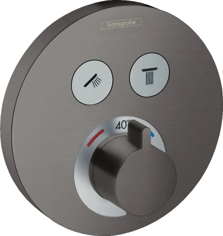 Змішувач прихованого монтажу Hansgrohe ShowerSelect S чорний матовий хром 15743340