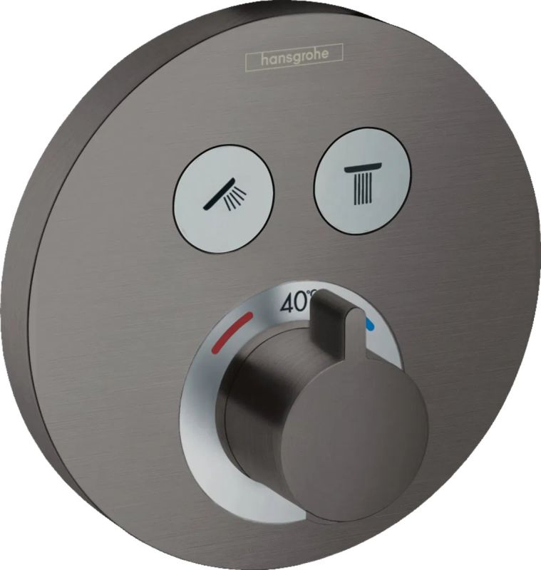 Змішувач прихованого монтажу Hansgrohe ShowerSelect S чорний матовий хром 15743340