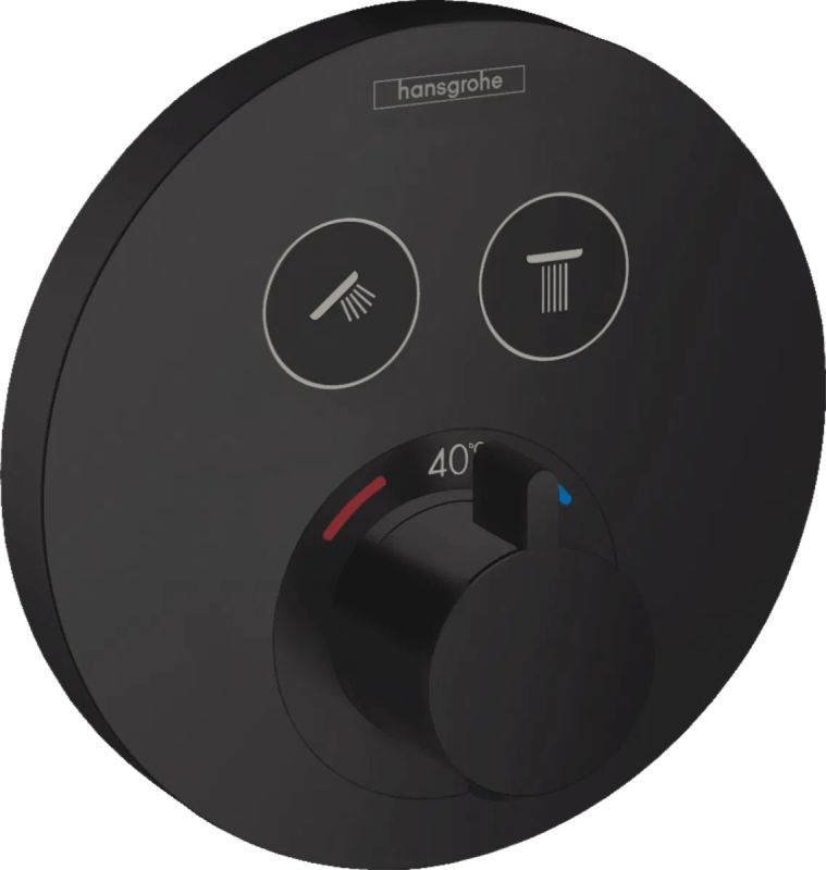 Змішувач прихованого монтажу Hansgrohe ShowerSelect S чорний матовий 15743670