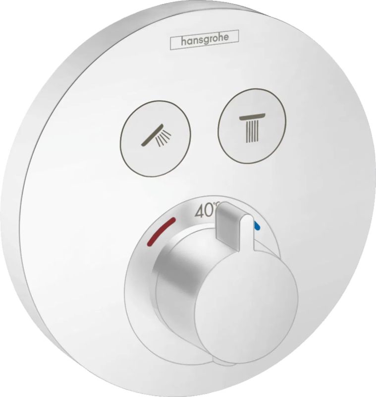 Змішувач прихованого монтажу Hansgrohe ShowerSelect S білий матовий 15743700