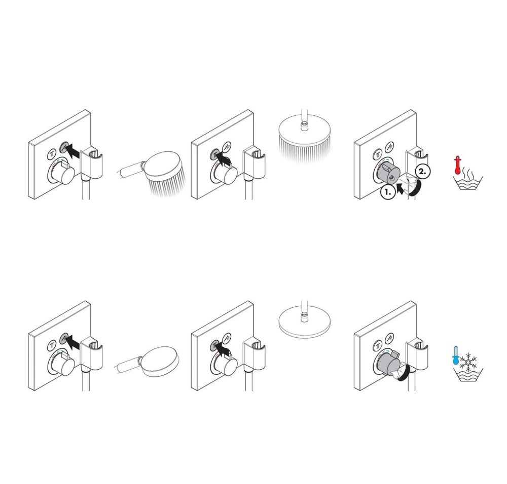 Змішувач прихованого монтажу Hansgrohe ShowerSelect хром 15765000