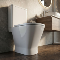Унітаз підлоговий AquA PooL Ibiza Square Vortex Ultra Clean 88FBS610T03 із бачком та сидінням Soft Close