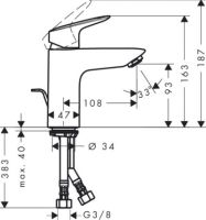 Набір змішувачів Hansgrohe Logis 3 в 1 хром 71400112