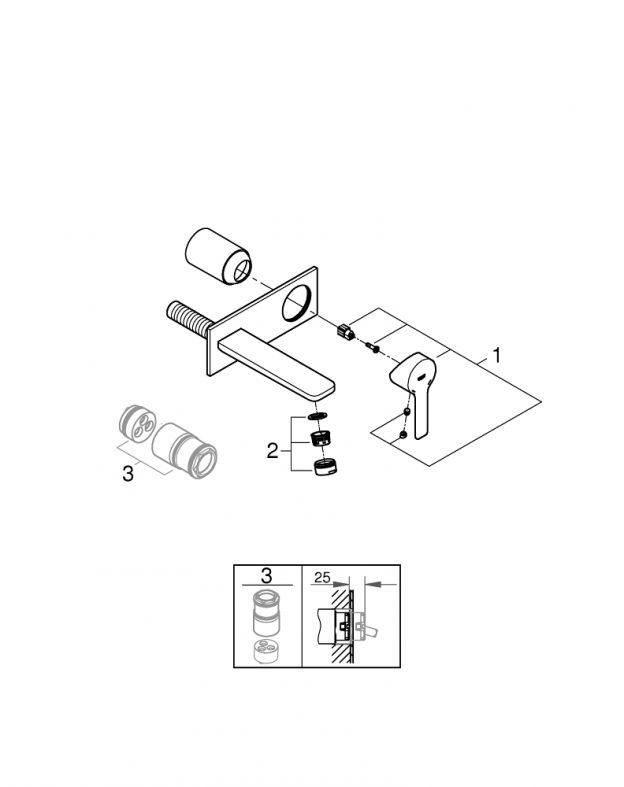 Змішувач для раковини Grohe Lineare хром 19409001