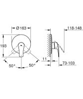 Змішувач прихованого монтажу Grohe Eurosmart New чорний матовий 194512433