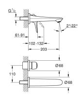 Змішувач для раковини Grohe Eurostyle хром 19571003