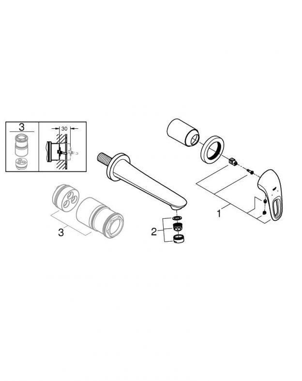 Змішувач для раковини Grohe Eurostyle хром 19571003
