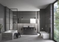 Змішувач на борт ванни Grohe Eurocube суперсталь 19897DC1 з душовим гарнітуром