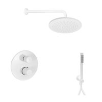 Душевая система скрытого монтажа Paffoni Shower белый матовый KITLIQ018BO300