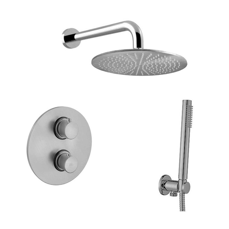 Душевая система скрытого монтажа Paffoni Shower сталь KITLIQ018ST300