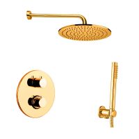 Душова система прихованого монтажу Paffoni Shower медове золото KITLIQ018HG300