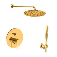 Душова система прихованого монтажу Paffoni Shower медове золото KITLIG015HG300