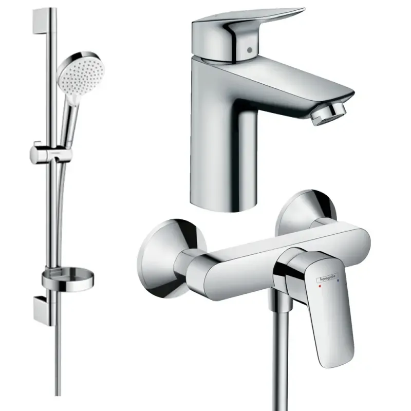 Набір змішувачів Hansgrohe Logis 3 в 1 хром 20200007