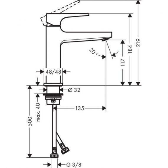 Набір змішувачів Hansgrohe Metropol 3 в 1 хром 32540112