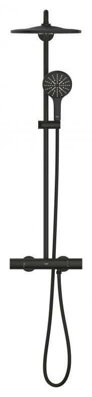 Душевая система с термостатом Grohe Rainshower SmartActive фантомный черный 22119KF0
