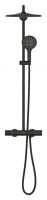 Душевая система с термостатом Grohe Rainshower SmartActive фантомный черный 22119KF0