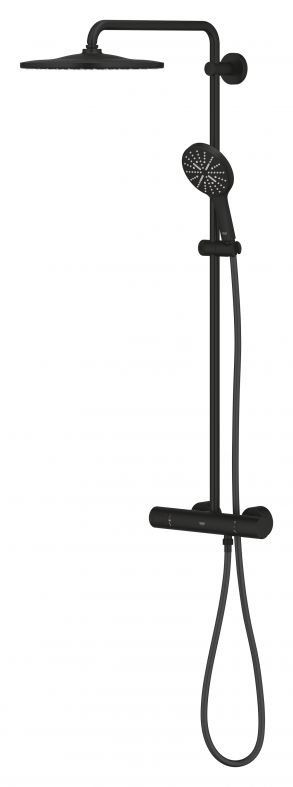 Душевая система с термостатом Grohe Rainshower SmartActive фантомный черный 22119KF0