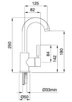 Смеситель для раковины Bugnatese Kobuk черный матовый KOBNE2213S
