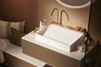 Раковина підвісна Hansgrohe Avalegra 58 см білий матовий/бронза 22472140