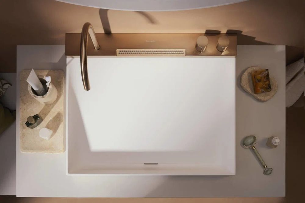 Раковина підвісна Hansgrohe Avalegra 58 см білий матовий/бронза 22472140