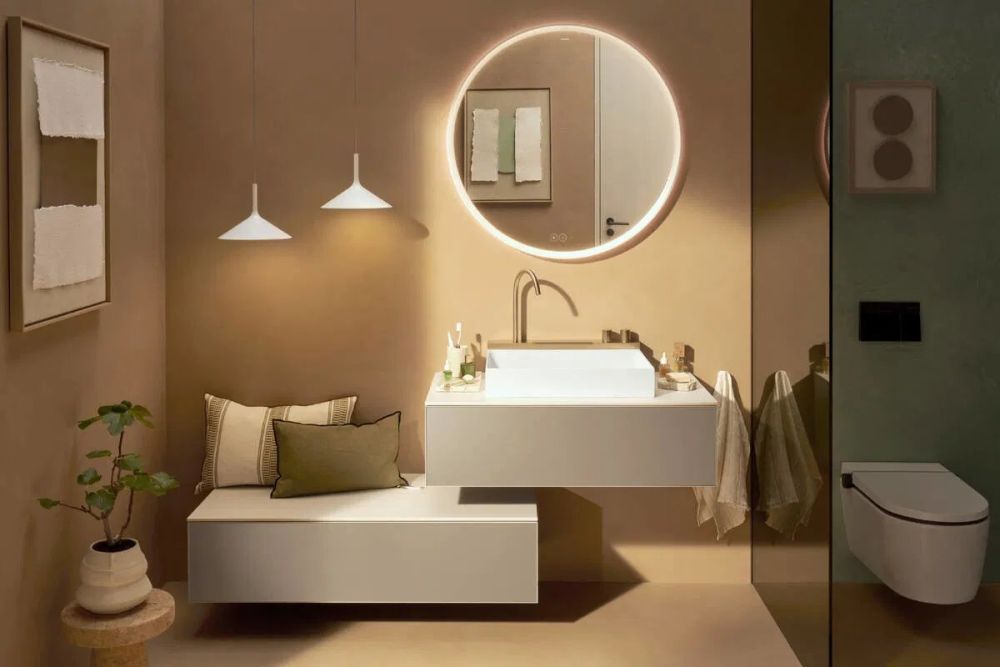 Раковина підвісна Hansgrohe Avalegra 58 см білий матовий/бронза 22472140