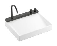 Раковина подвесная Hansgrohe Avalegra 58 см белый матовый/черный матовый хром 22472340