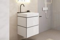 Раковина подвесная Hansgrohe Avalegra 58 см белый матовый/черный матовый хром 22472340