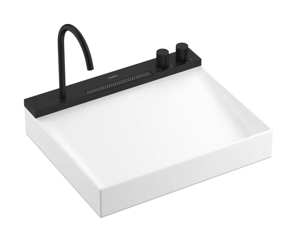 Раковина підвісна Hansgrohe Avalegra 58 см білий матовий/чорний матовий 22472670