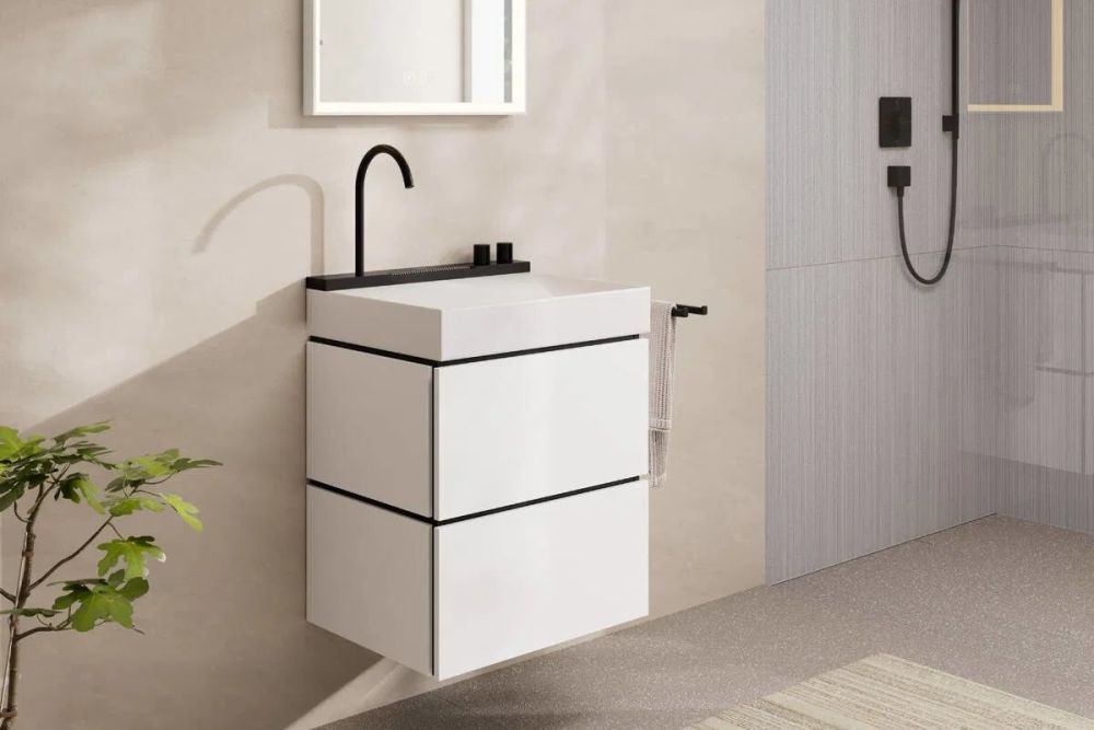 Раковина підвісна Hansgrohe Avalegra 58 см білий матовий/чорний матовий 22472670