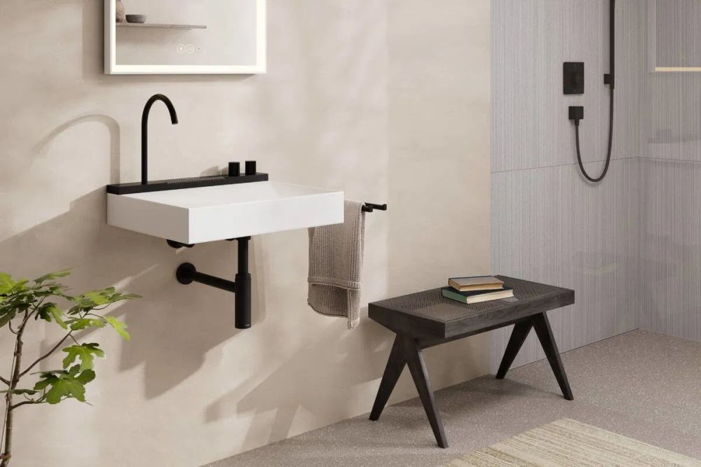 Раковина підвісна Hansgrohe Avalegra 58 см білий матовий/чорний матовий 22472670