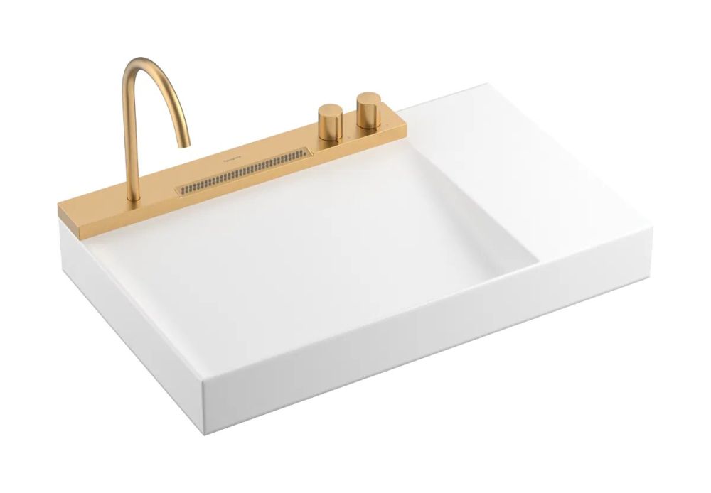 Раковина підвісна Hansgrohe Avalegra 78 см білий матовий/бронза 22473140