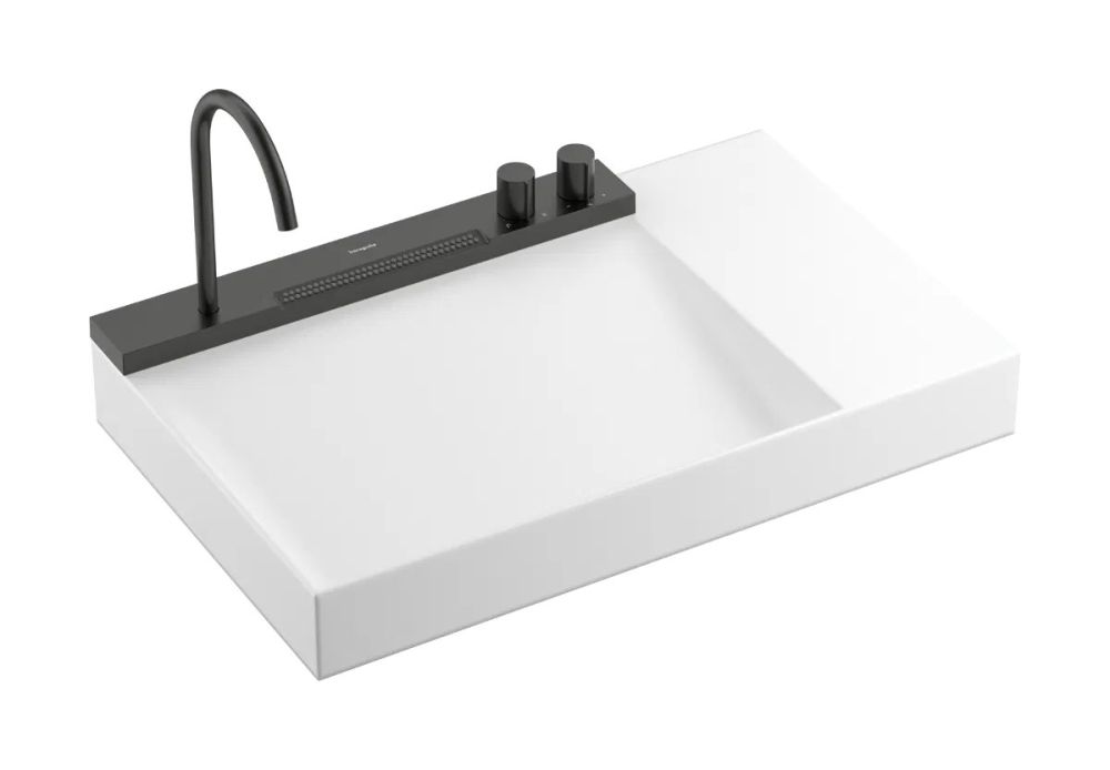 Раковина підвісна Hansgrohe Avalegra 78 см білий матовий/чорний матовий хром 22473340