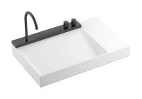 Раковина підвісна Hansgrohe Avalegra 78 см білий матовий/чорний матовий хром 22473340