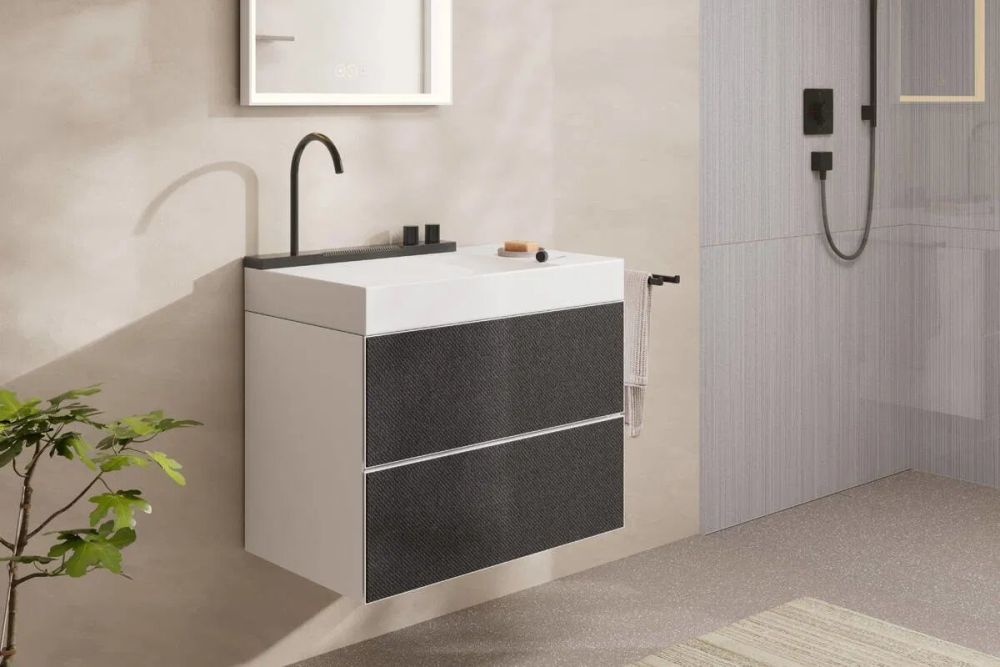 Раковина підвісна Hansgrohe Avalegra 78 см білий матовий/чорний матовий хром 22473340