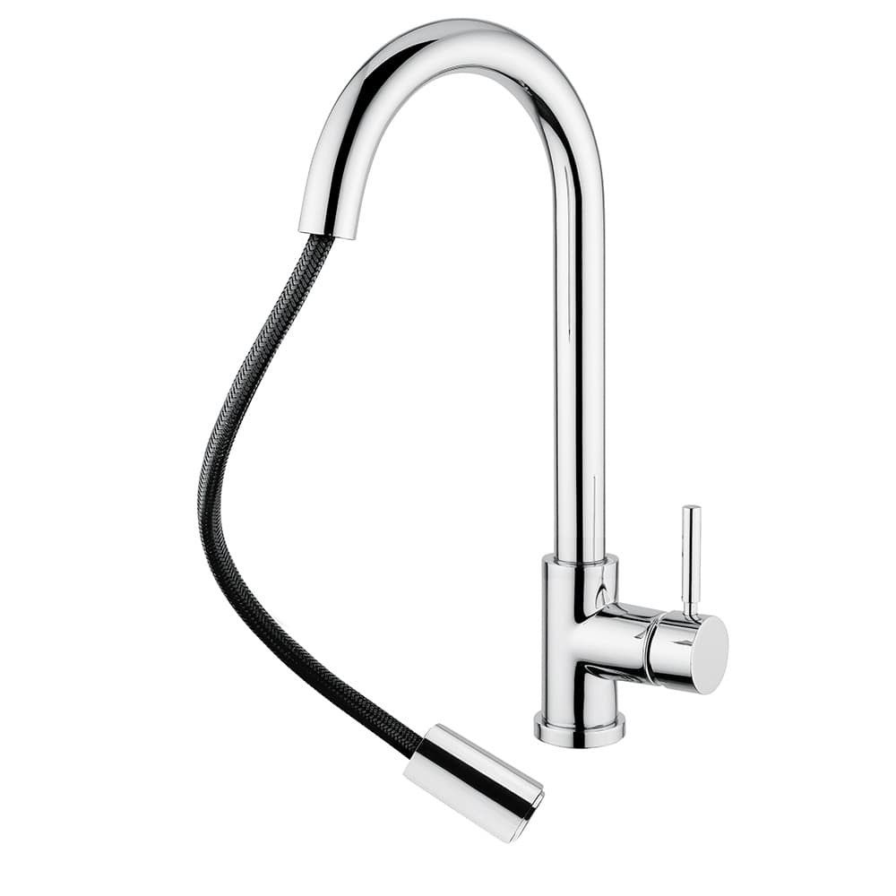 Змішувач для кухні Bugnatese Kobuk хром KOBCR2270 з висувною лійкою