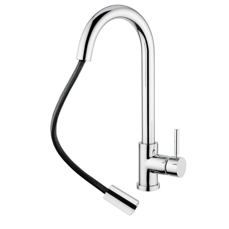 Змішувач для кухні Bugnatese Kobuk хром KOBCR2270 з висувною лійкою