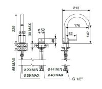 Смеситель для раковины Bugnatese Kobuk матовая бронза KOBBO2289
