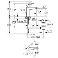 Змішувач для раковини Grohe Eurosmart New хром 23322003