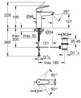 Змішувач для раковини Grohe Eurosmart New чорний матовий 233222433