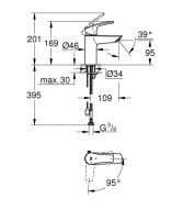 Змішувач для раковини Grohe Eurosmart хром 23372003