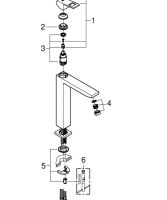 Змішувач для раковини Grohe Eurocube графіт темний матовий 23406AL0