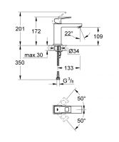 Змішувач для раковини Grohe Eurocube хром 23446000